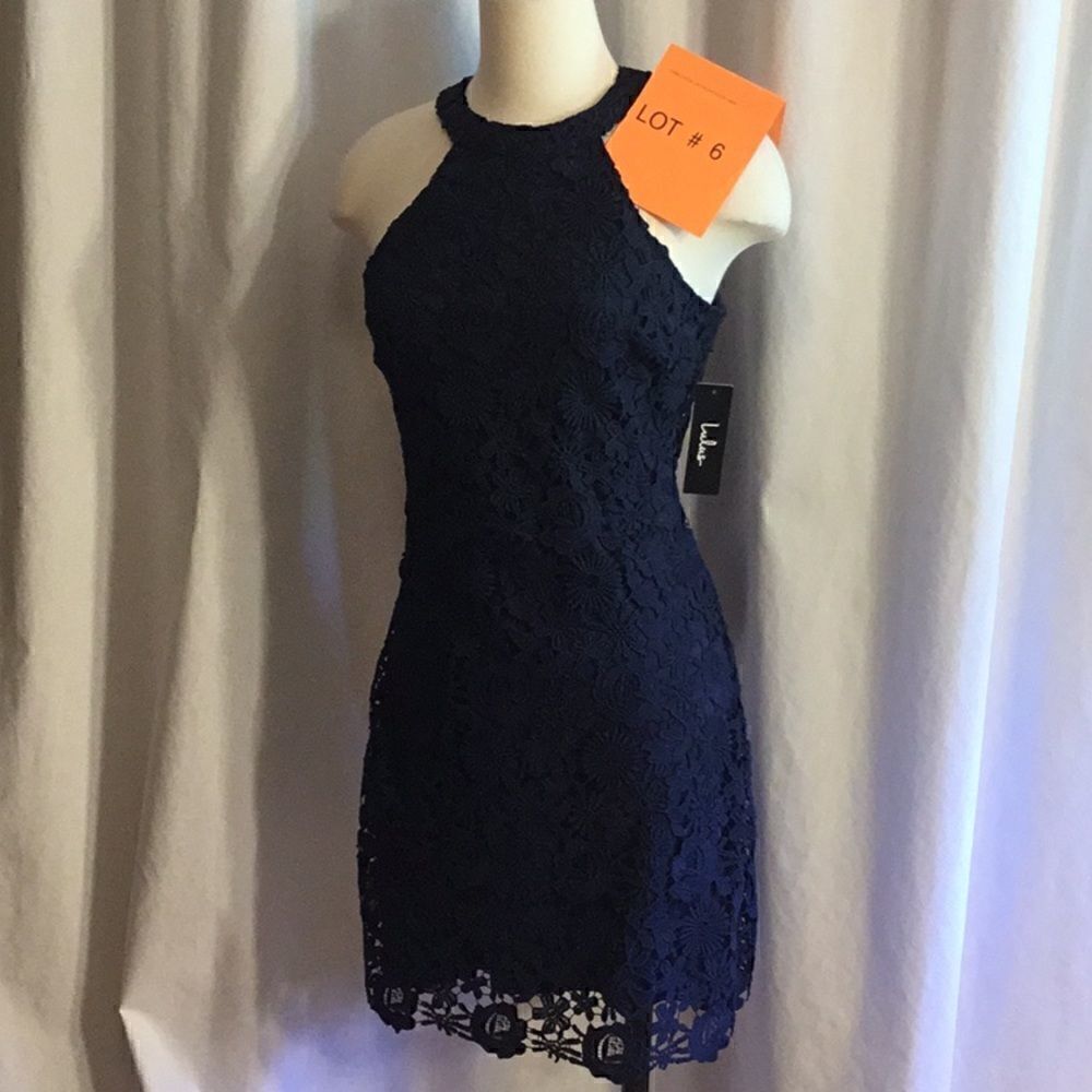 Dark navy blue dress by LULUS in size medium